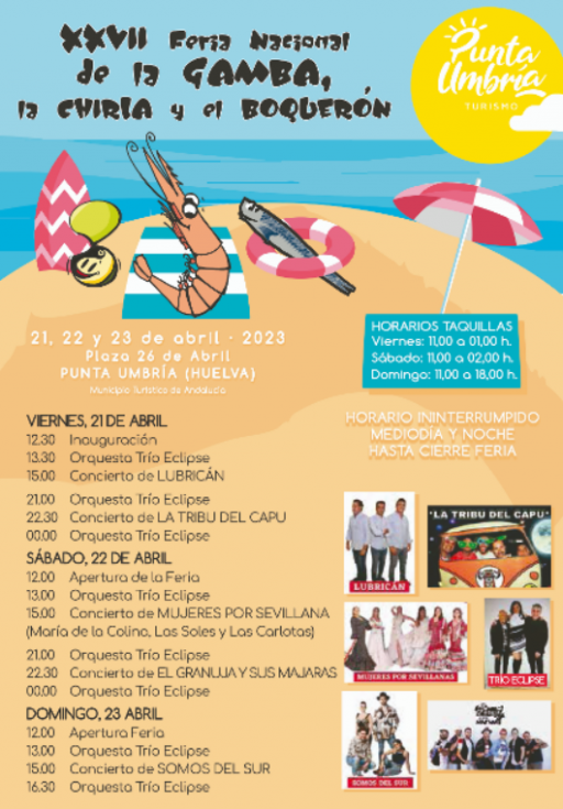 ¿Qué se puede hacer en la Feria de la Gamba de Punta Umbría este fin de semana?