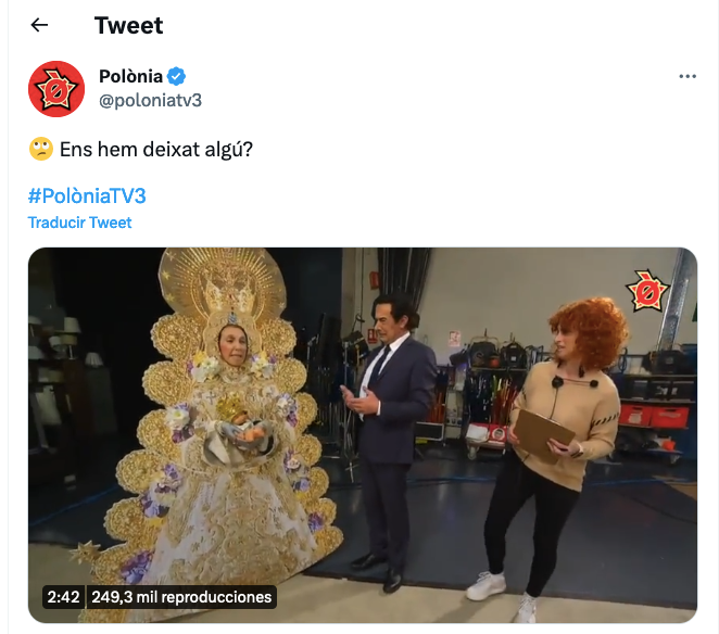 El runrún: TV3 insiste con la Virgen del Rocío, pero le pone compañía