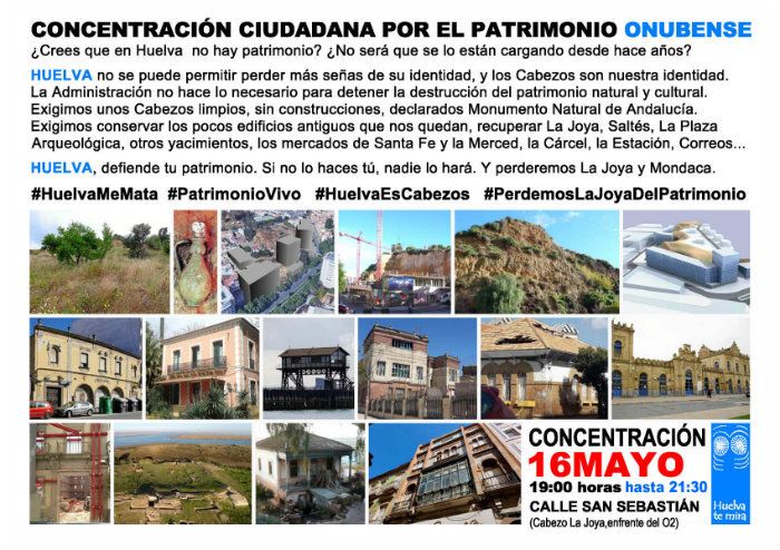 'Huelva te mira' convoca una movilización por el patrimonio onubense en torno al cabezo de La Joya