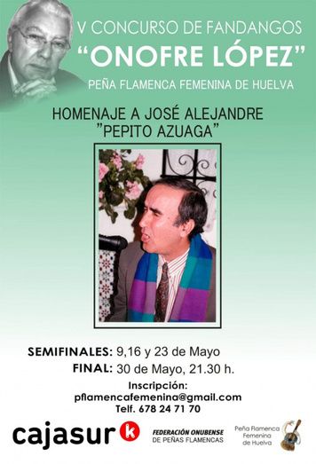 El jueves se celebrará la final del V Concurso de Fandangos 'Onofre López'