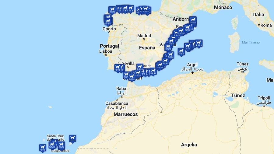 El runrún: El Googlemap de las playas caninas (también en Huelva)