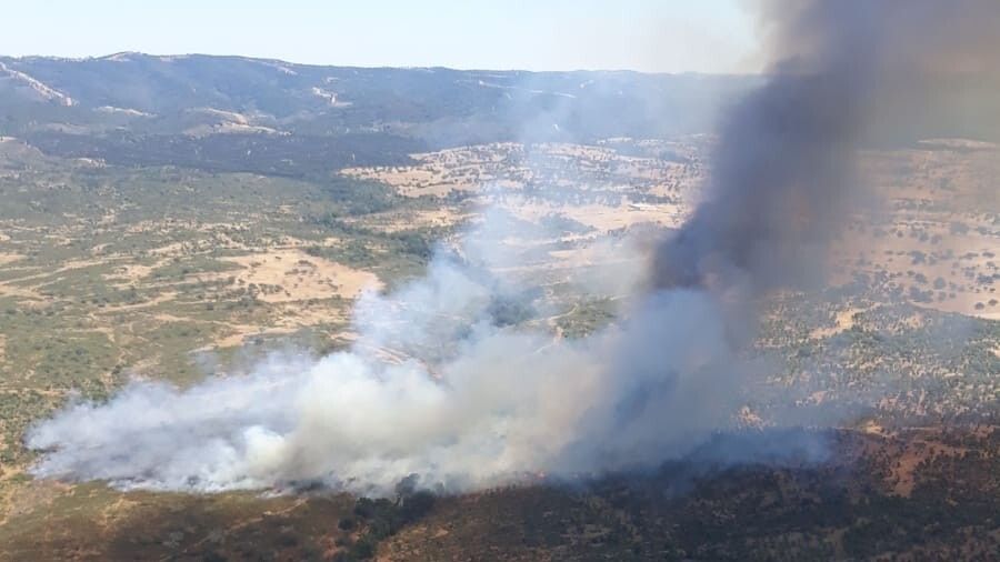 Estabilizado el incendio forestal declarado en Cabezas Rubias gracias a la participación de alrededor de 80 efectivos 