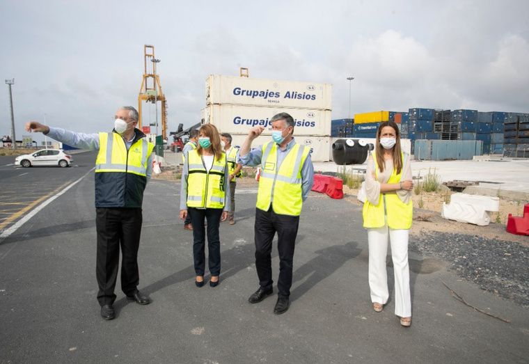Las siete actuaciones en el Muelle Sur del Puerto de Huelva generan 800 empleos directos con una inversión de 60 millones de euros