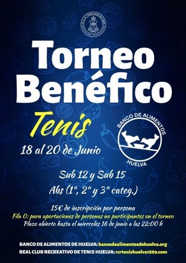 Torneo de tenis y pádel a beneficio del Banco de Alimentos