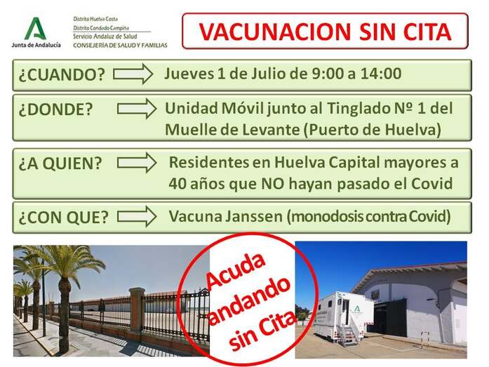 Este jueves, jornada de inmunización masiva con Janssen y sin cita para mayores de 40 años
