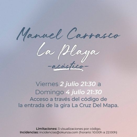 Manuel Carrasco regala un concierto en la playa de Isla Cristina a los que compraron la entrada de su gira