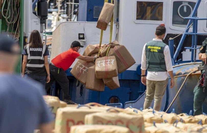 Intervenidas 15 toneladas de hachís en la mayor operación contra el narcotráfico en Huelva