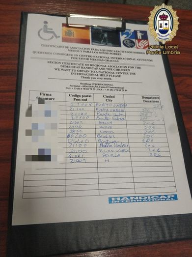 Denunciado por estafar a varios viandantes en Punta con la excusa de pedir donaciones para ONGs