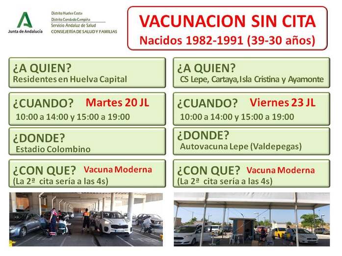Nuevas jornadas de vacunación sin cita para mayores de 30 años, sobre todo de otras nacionalidades