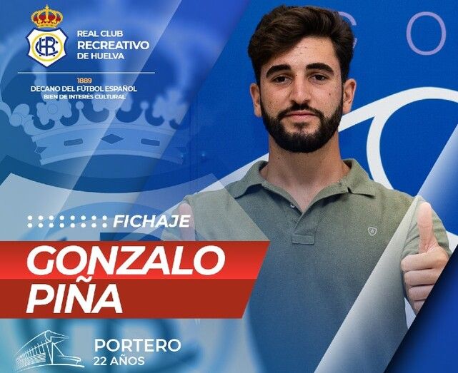 Dani Alejo se trae al Recre al meta Gonzalo Piña, que no jugó ni un minuto la pasada temporada en el Algeciras