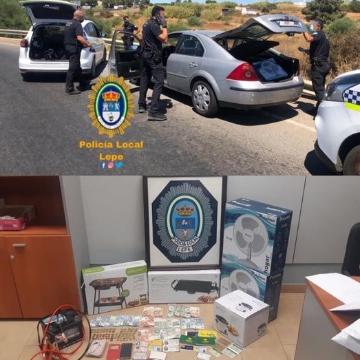 Arrestan a tres personas por un robo en un parque comercial de Lepe