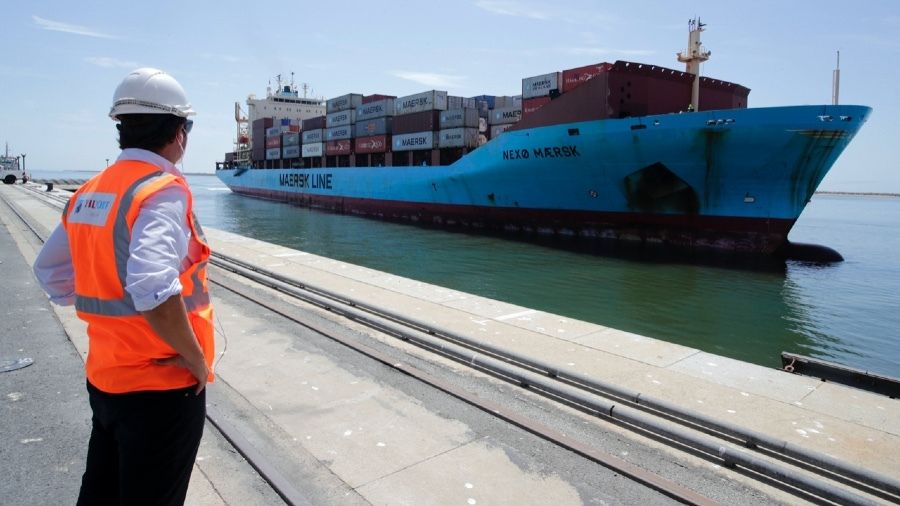 El Puerto de Huelva recibe la primera escala técnica de contenedores de Maersk