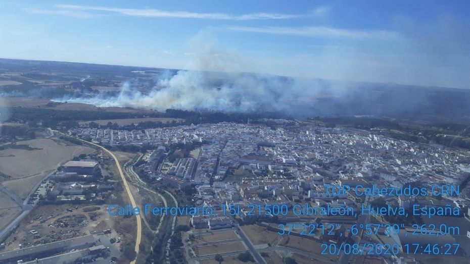 Segundo incendio forestal en una semana en el paraje 'El Cabezo' de Gibraleón