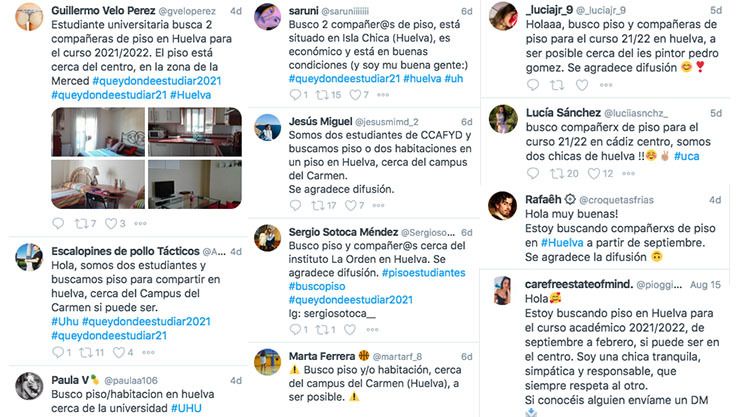 El runrún: ¿Buscas piso/compañer@s en Huelva? ¡Mira en Twitter!