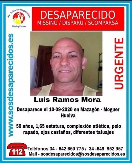 SOS Desaparecidos realiza un nuevo llamamiento por la desaparición de un vecino de Mazagón hace casi dos años