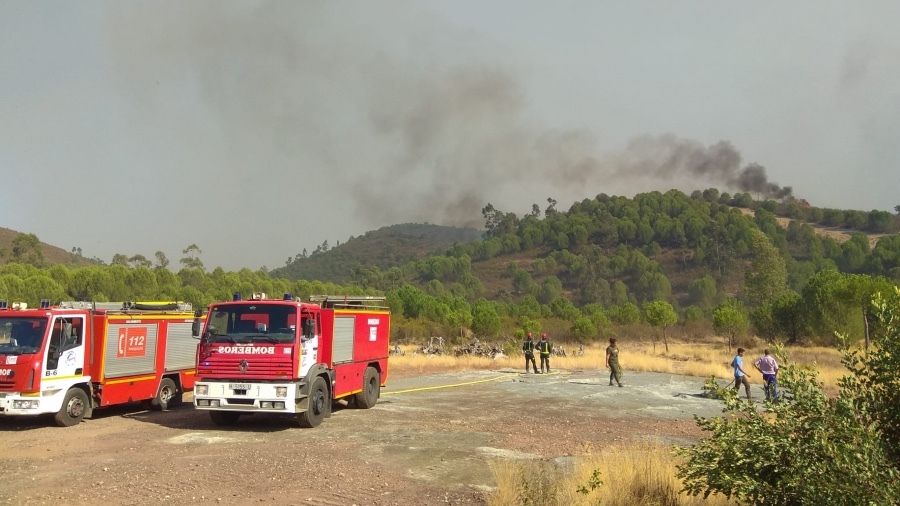 El Consorcio de Bomberos realizó 33 intervenciones en el incendio de Almonaster y otras 45 en la provincia 