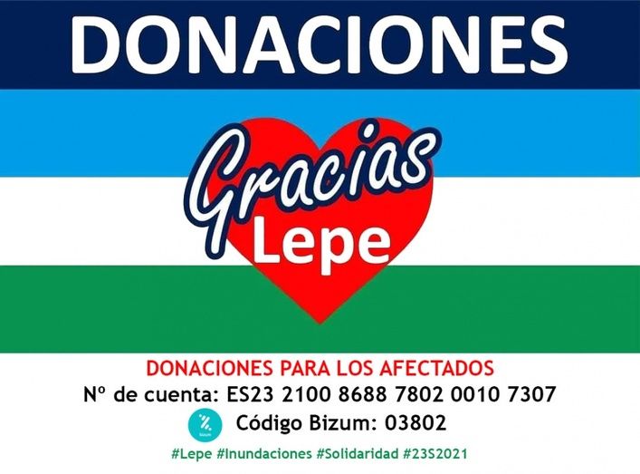 Las donaciones permiten cubrir las primeras necesidades de los afectados en Lepe por las inundaciones