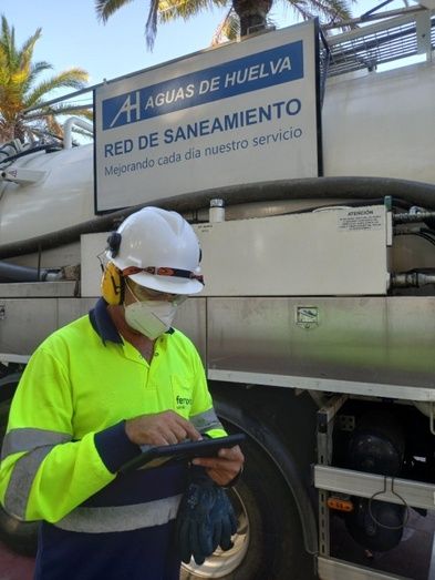 Aguas de Huelva incorpora tecnología digital en la limpieza del alcantarillado de la ciudad