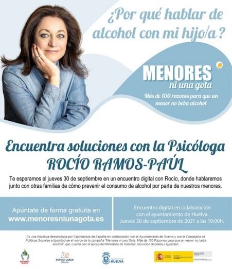 Rocío Ramos, ‘Supernanny’, protagonizará un encuentro telemático dirigido a la prevención del consumo de alcohol