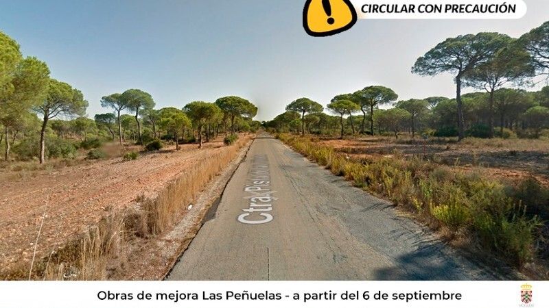 Las obras de mejora en la carretera de Las Peñuelas obligarán a cortar puntualmente el tráfico esta semana