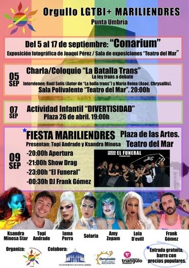 Punta Umbría disfruta hasta el 17 de septiembre del Festival Mariliendres LGTBI