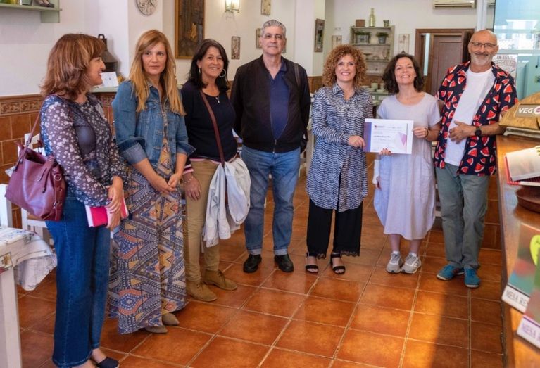 Bienvenida al 'Autobús de la Repoblación' en Cortegana
