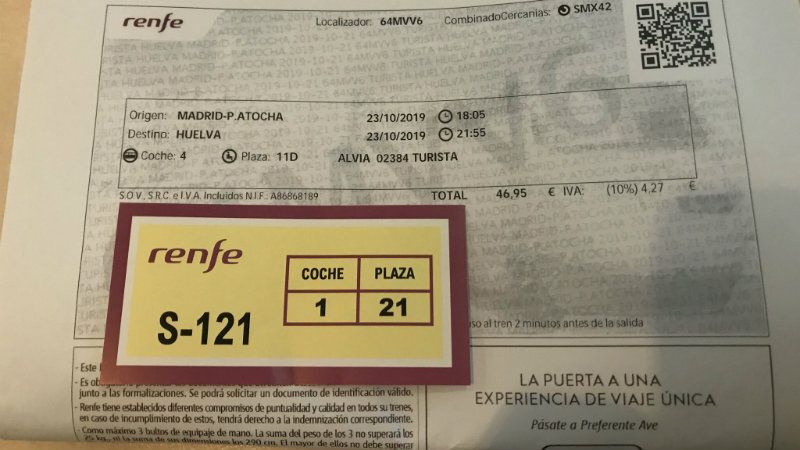 Renfe sustituye el Alvia Madrid-Huelva por un Intercity de inferior categoría y sin servicio de Preferente