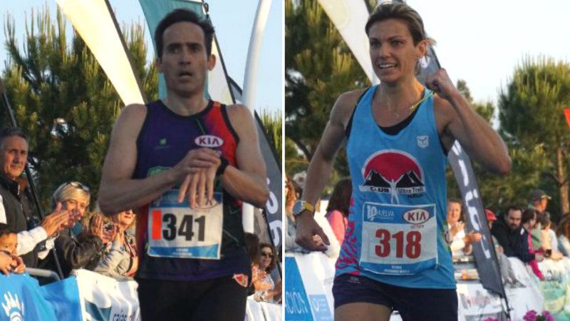 José Luis Ferrer y Esther Fernández conquistan la Media Maratón Palos-Cepsa