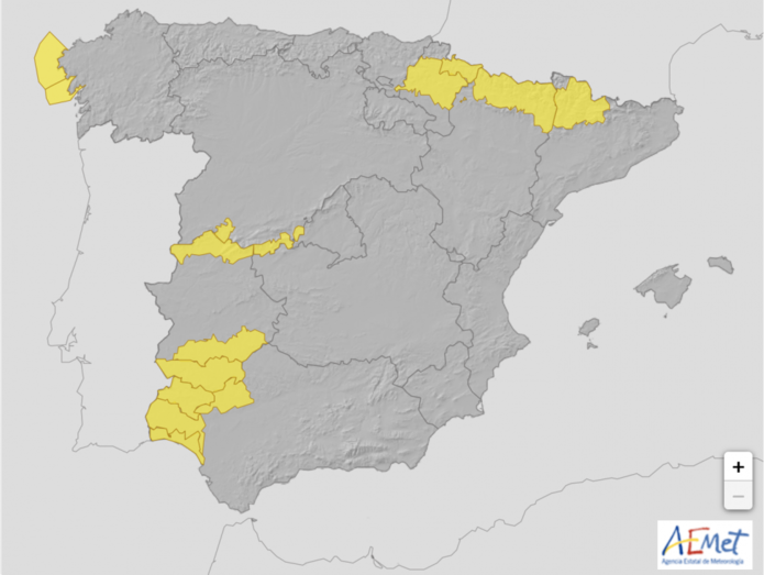 Huelva, entre las diez provincias españolas donde la borrasca 'Bárbara' seguirá dejando lluvia