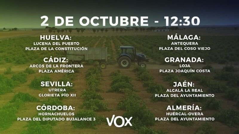 Vox se moviliza por el mundo rural con un acto en Lucena del Puerto