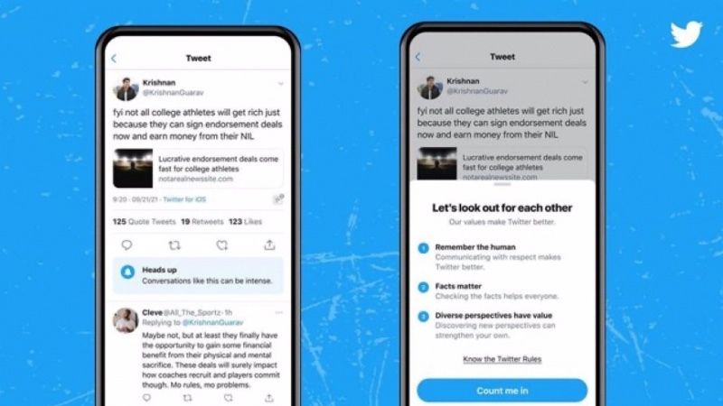 Twitter avisará de conversaciones 'intensas'