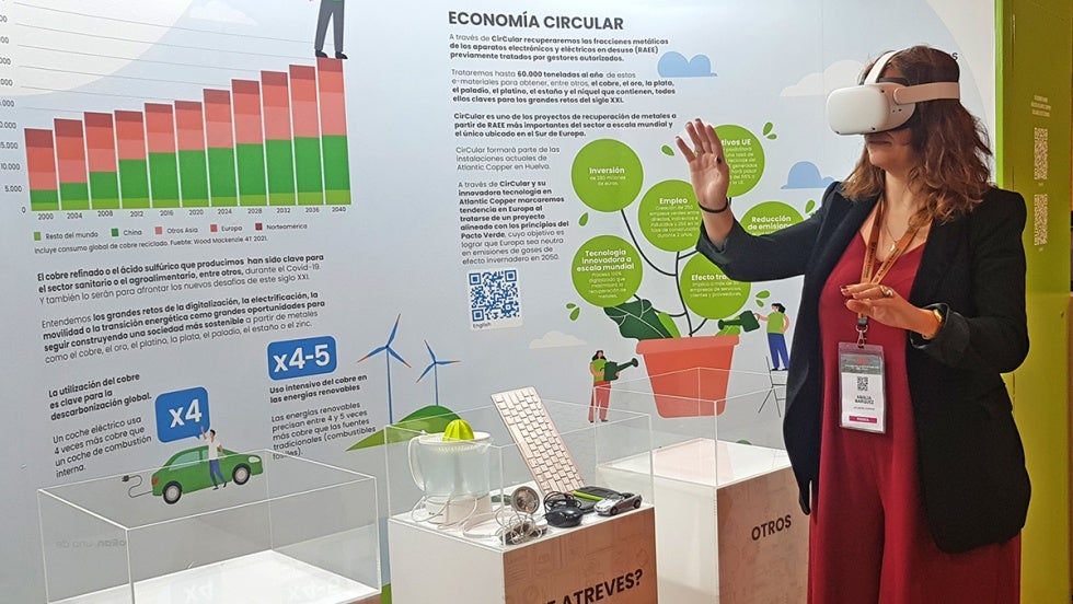 Atlantic Copper presenta en el Salón de la Minería de Sevilla sus proyectos de economía circular