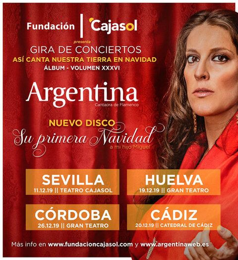Argentina anuncia conciertos de la gira de su nuevo disco en Huelva, Sevilla, Cádiz y Córdoba