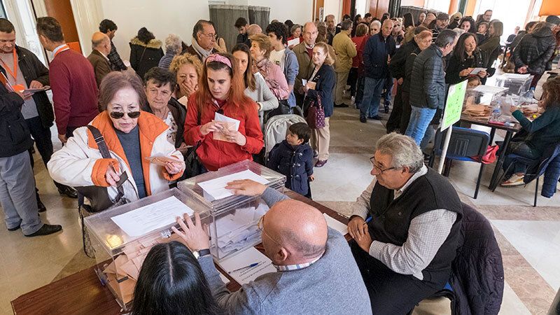 Huelva, la provincia andaluza que menos vota hasta las 18.00 horas
