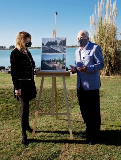 El Puerto de Huelva presenta la reconstrucción de la histórica Fuente de las Naciones en el Paseo de la Ría