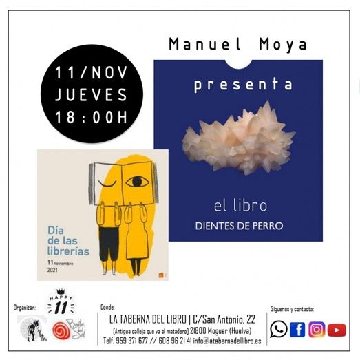 Manuel Moya presenta 'Dientes de Perro' en La Taberna del Libro de Moguer