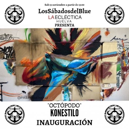 Konestilo refleja su identidad especial en la muestra 'Octópodo' en Blue Ox Huelva