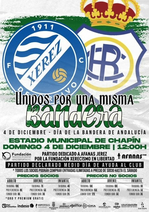 El Xerez Deportivo FC le envía al Recre una remesa de 400 entradas que podría ampliarse
