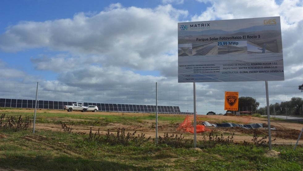Almonte acoge una inversión de 170 millones de euros en energías renovables