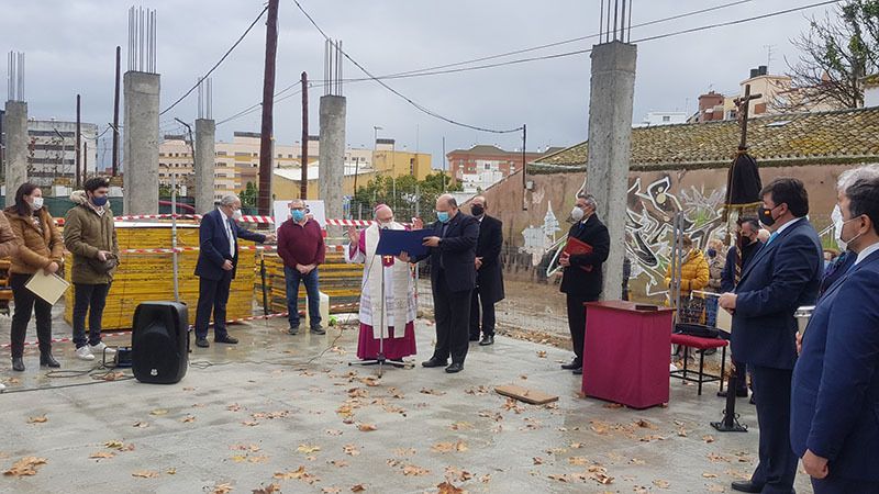 Colocada la primera piedra de la futura parroquia Cristo Sacerdote de Huelva
