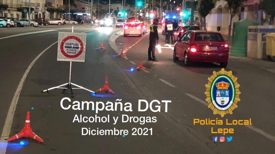 Varios sancionados en Lepe por positivos en alcohol y drogas y conducción negligente