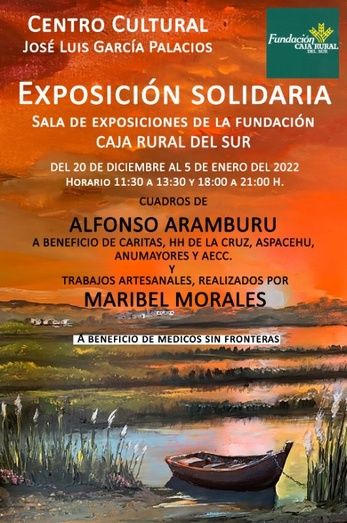 Aramburu y Maribel Morales inauguran una exposición solidaria en Fundación Caja Rural del Sur