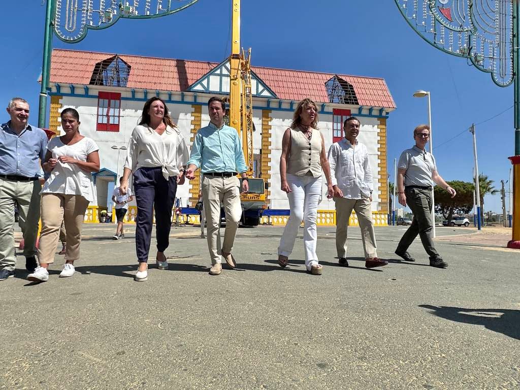 El recinto colombino, a toda marcha