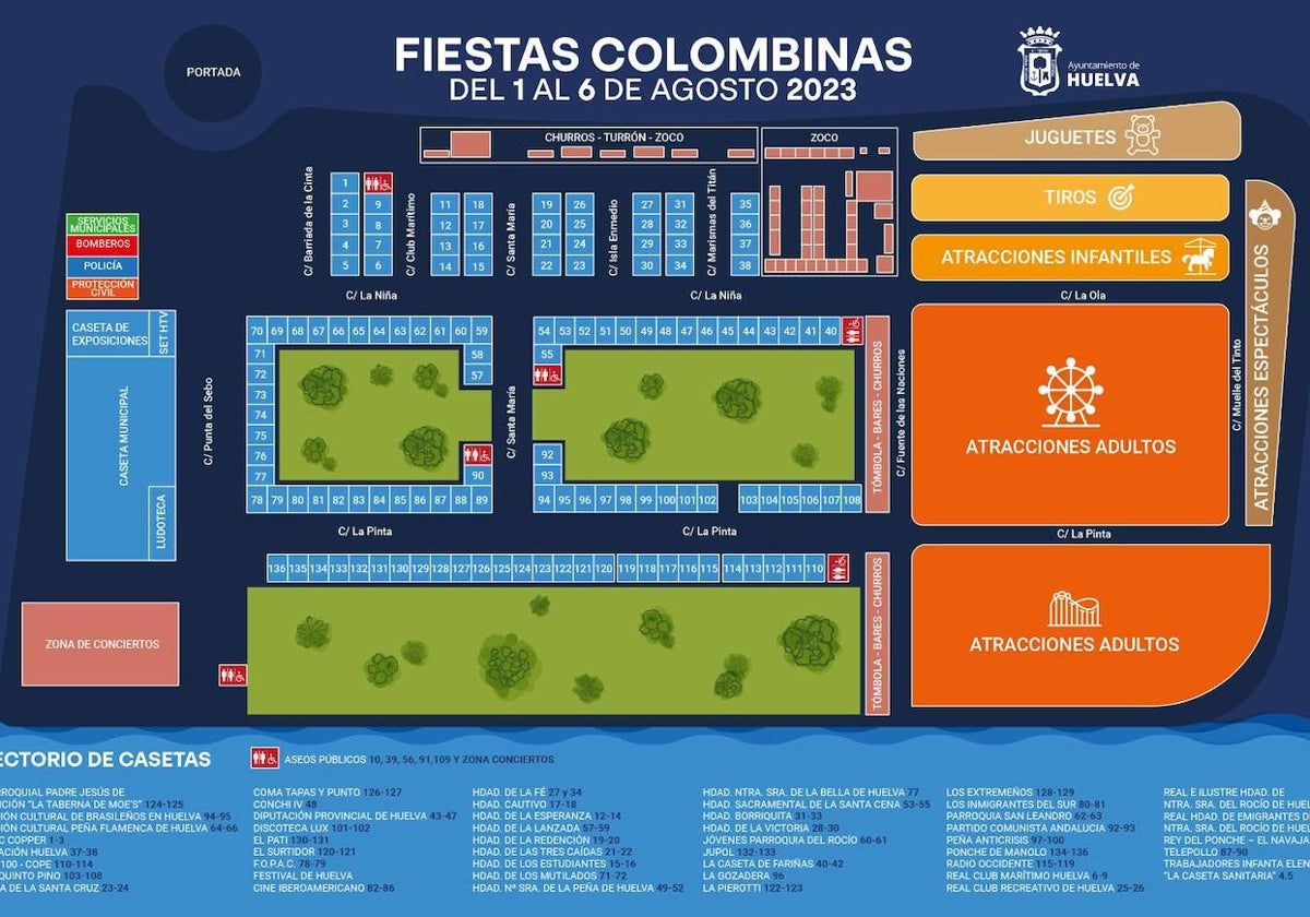 Plano del recinto colombino de este 2023