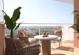 Piscinas, pistas de pádel o terraza, entre los atractivos del edificio Tharsis IV en la avenida Nuevo Colombino