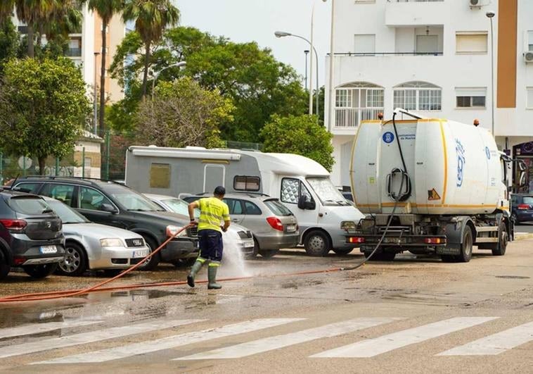 En las tareas de limpieza se está optmizando el uso de agua