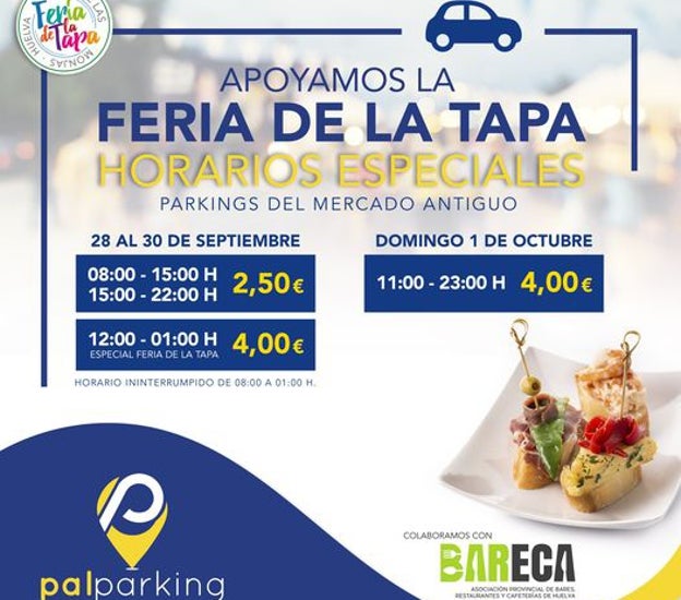 Tarifas y horarios del aparcamiento Palparking del antiguo mercado durante la feria