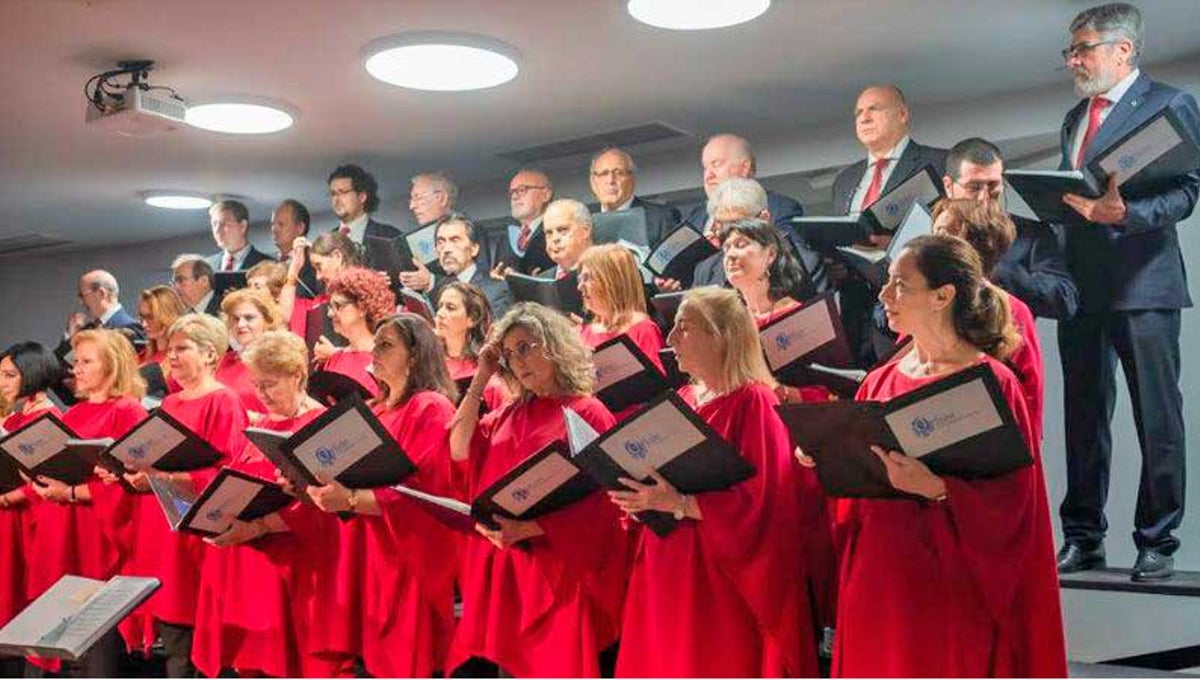 Actuación de la agrupación musical