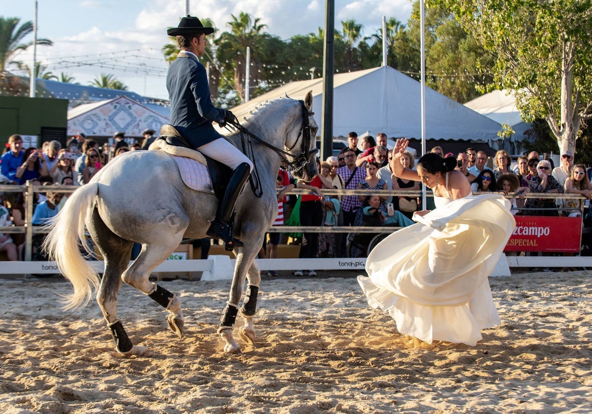 Uno de los espectáculos de este sábado en la Feria del Caballo y de Otoño de Huelva