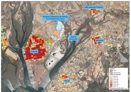 Mesa de la Ría denuncia que el proyecto de San Antonio Montija prevé acercar Huelva a la zona más radiactiva de los fosfoyesos